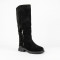 Женские зимние сапоги Anna Lucci 217705 T1639A-H155-5BM BLACK 6473 из натуральной черной замши на тракторной подошве Еврозима