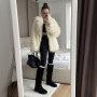 Теплые замшевые сапоги Anna Lucci 217705 6473 на тракторной подошве