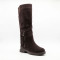 Зимние женские замшевые сапоги-трансформеры Anna Lucci 217526 T1639A-H155-6BM BROWN 6474 коричневого цвета на тракторной подошве