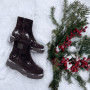 Теплі замшеві черевики Allsy 214949 26Z83Z3619-1 BROWN 6478 на платформі