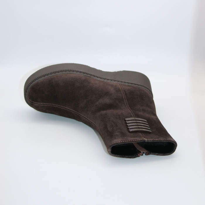 Теплі замшеві черевики Allsy 214949 26Z83Z3619-1 BROWN 6478 на платформі