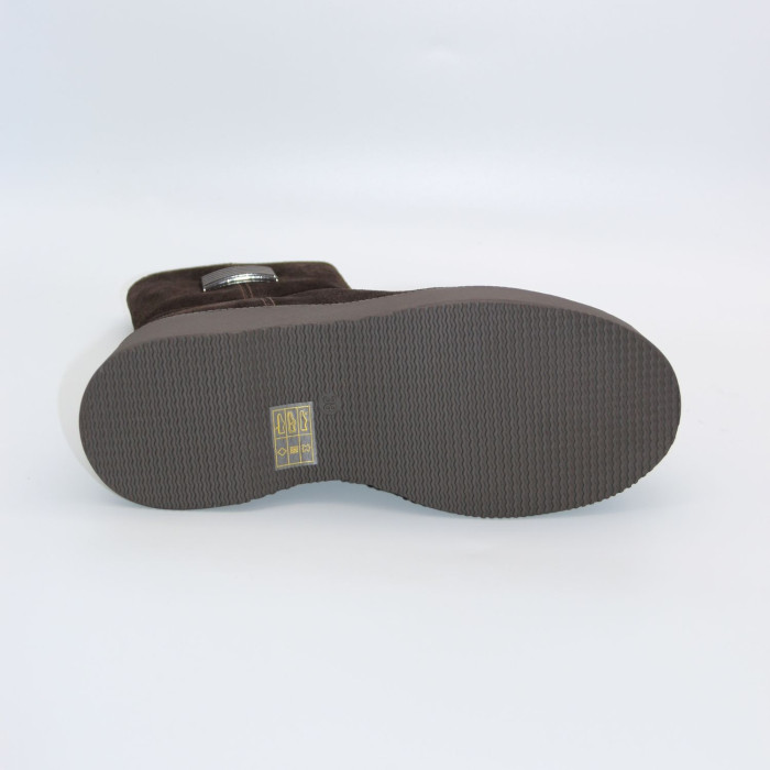Теплі замшеві черевики Allsy 214949 26Z83Z3619-1 BROWN 6478 на платформі