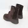 Теплі замшеві черевики Allsy 214949 26Z83Z3619-1 BROWN 6478 на платформі
