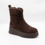 Women's Brown Suede Boots Anna Lucci 216319 with Fur