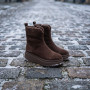 Women's Brown Suede Boots Anna Lucci 216319 with Fur