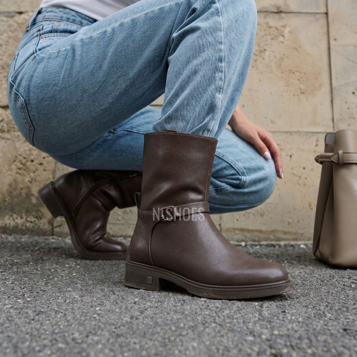Women's Winter Boots Anna Lucci 217261 T939A-D738-8M 6490 Chocolate