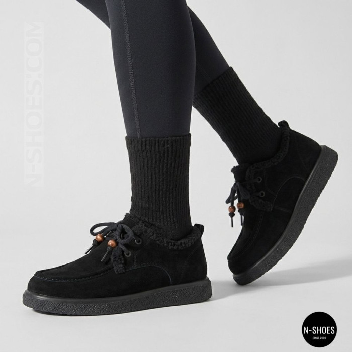 Зимние замшевые туфли Allsy 216256 lt-26n26a-24m black 6625