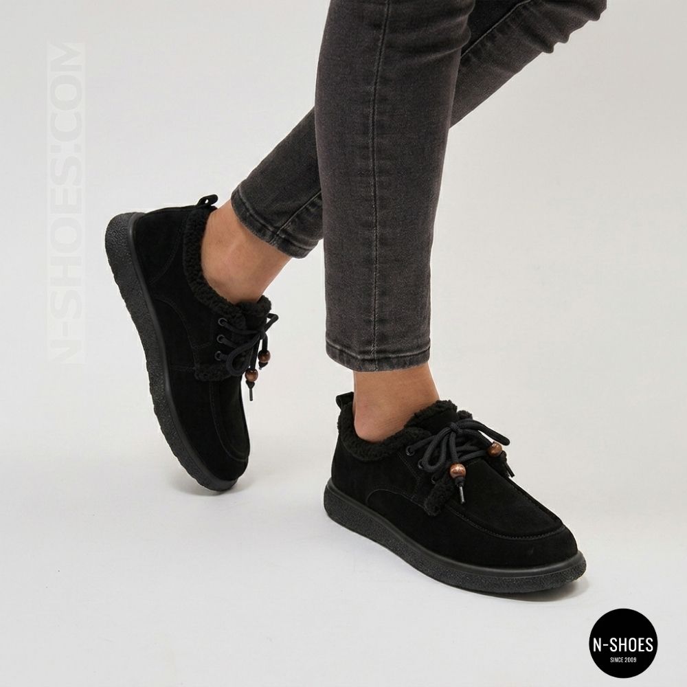 Women's Suede Winter Shoes Allsy 216256 lt-26n26a-24m black 6625