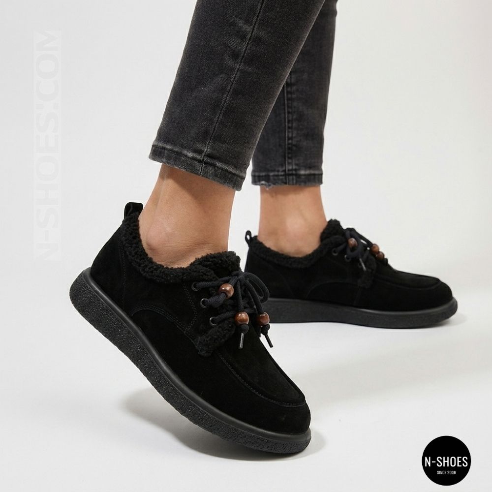 Women's Suede Winter Shoes Allsy 216256 lt-26n26a-24m black 6625