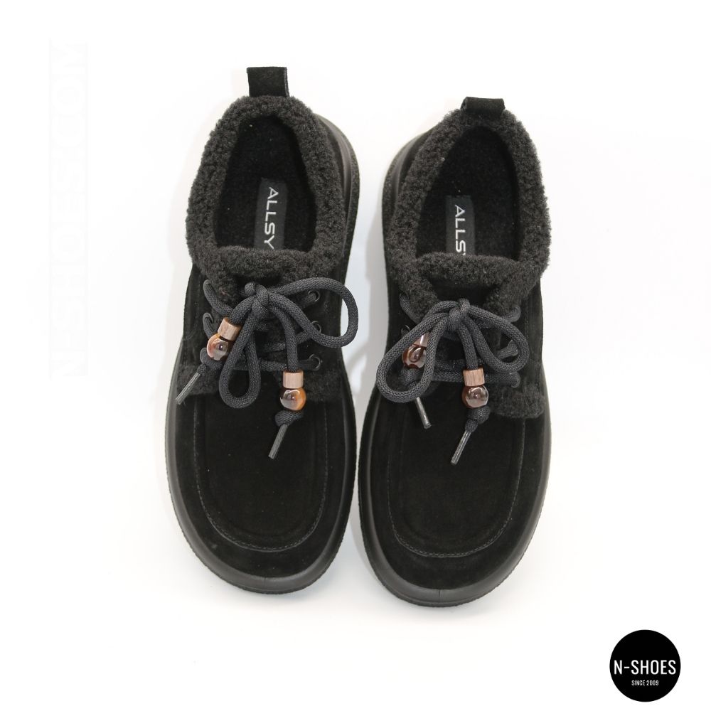 Women's Suede Winter Shoes Allsy 216256 lt-26n26a-24m black 6625