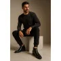 Men’s black winter boots Tapi Poland B-2163/-136-176-265 with zipper, genuine leather