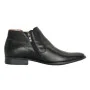 Men’s black winter boots Tapi Poland B-2163/-136-176-265 with zipper, genuine leather