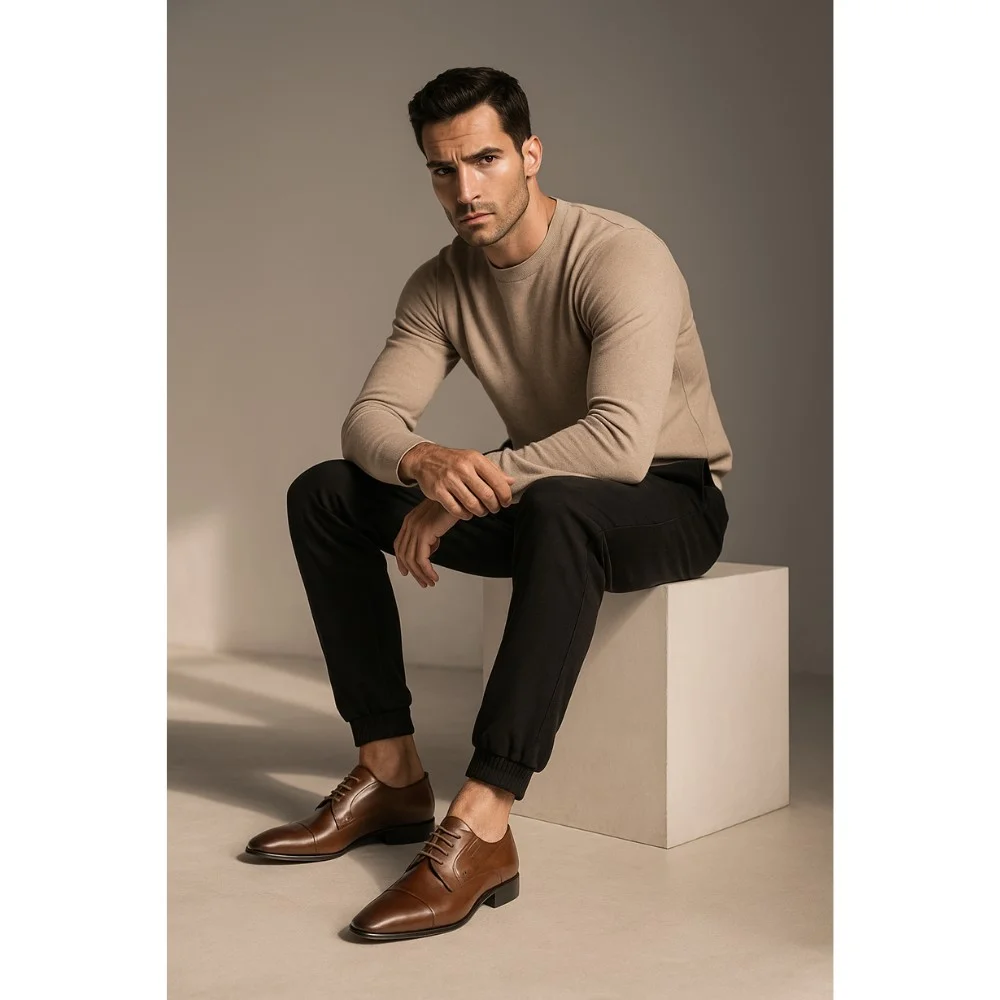 Туфли мужские коричневые Badura (Польша) модель 2972