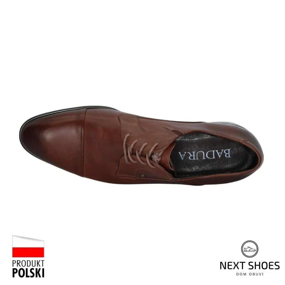 Туфли мужские коричневые Badura (Польша) модель 2972