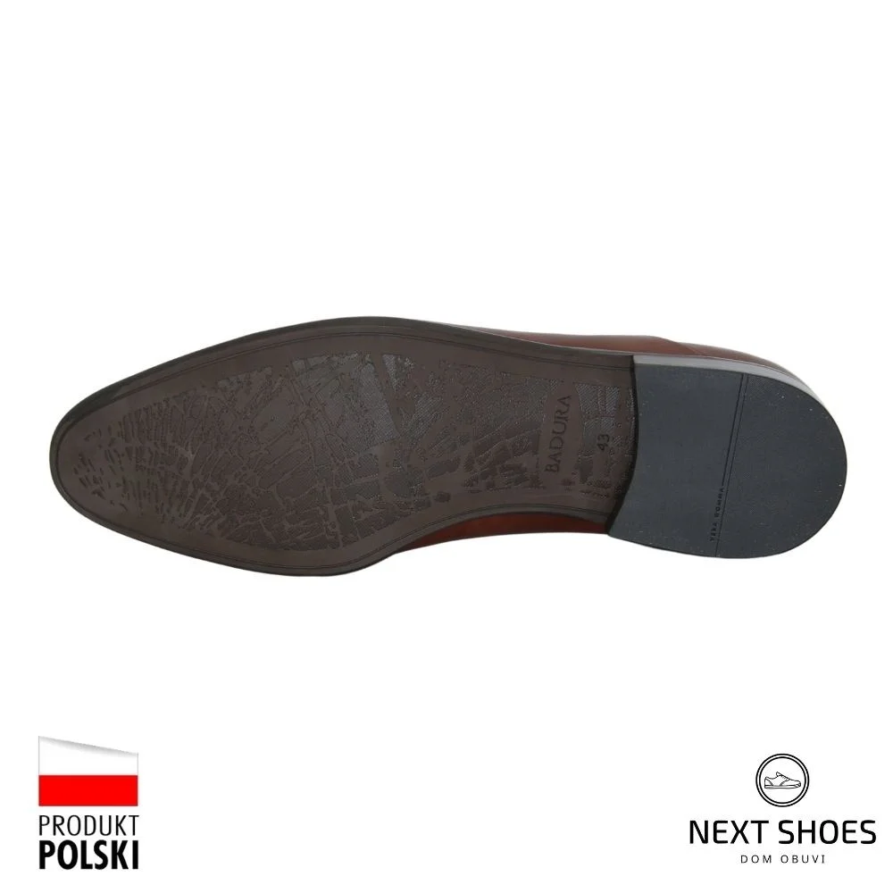 Туфли мужские коричневые Badura (Польша) модель 2972