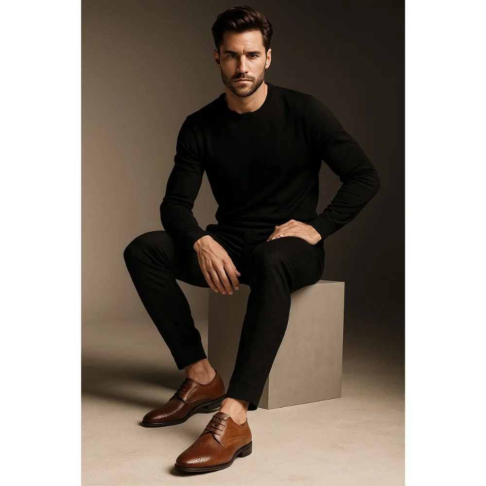 Туфли мужские коричневые Tapi (Польша) модель 3608-3058