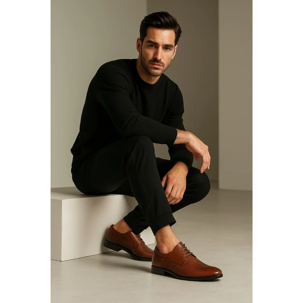 Туфли мужские коричневые Tapi (Польша) модель 3608-3058