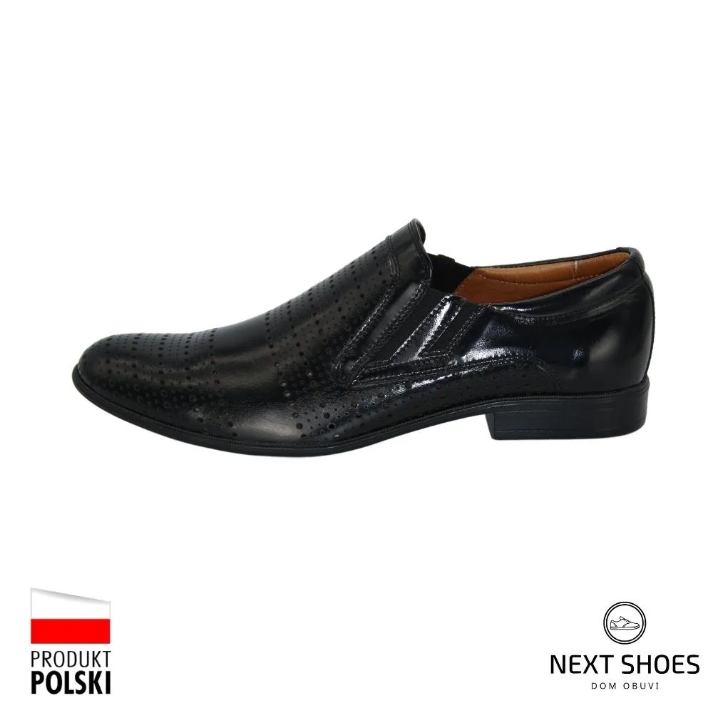 Shoes man's black Tapi (Poland) model 3059