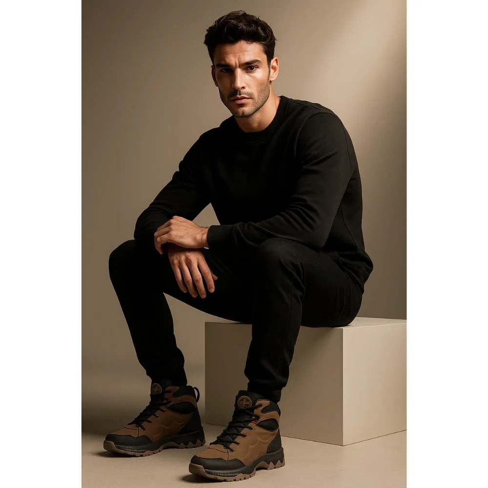 Чоловічі коричневі зимові черевики Grunberg 148153-14-04 6084 з натуральної шкіри та вовною