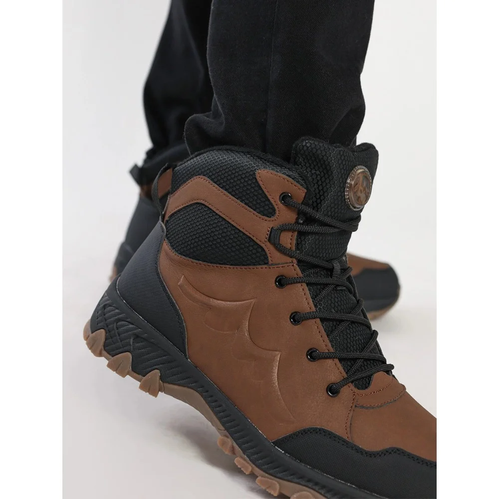 Чоловічі коричневі зимові черевики Grunberg 148153-14-04 6084 з натуральної шкіри та вовною