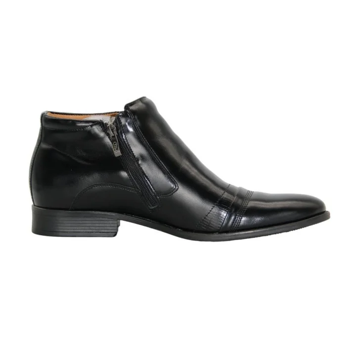 Men’s black classic winter boots Tapi D-2149/Z-136-176-136 with dual zippers