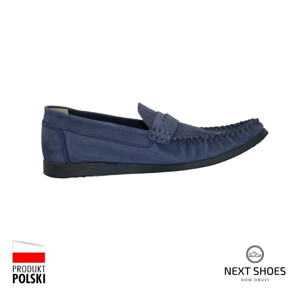 Moccasins man's blue Lesta (Poland) model 3491