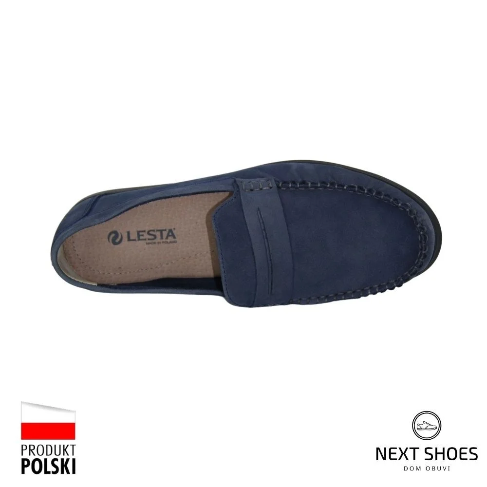Moccasins man's blue Lesta (Poland) model 3491