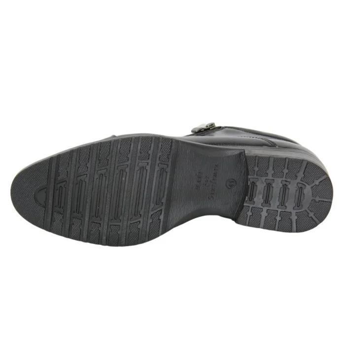 Men’s winter classic boots by Tapi with double buckles in black leather D-2275/P4-082-200-136