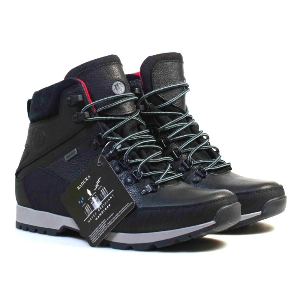 Men's black boots winter Badura (Poland) model 3977