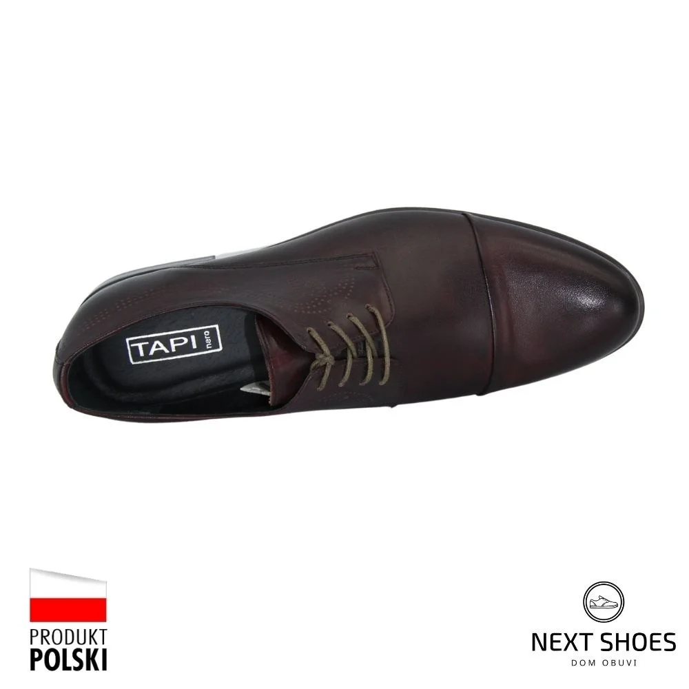 Туфлі чоловічі бордові Tapi (Польща) модель 4187