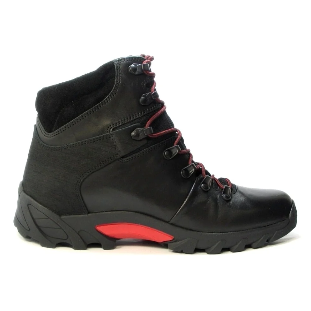 Men's black boots winter Badura (Poland) model 4299