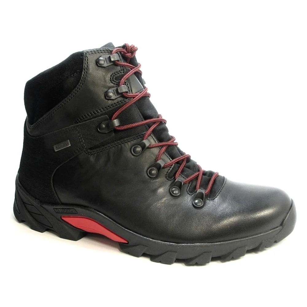 Men's black boots winter Badura (Poland) model 4299