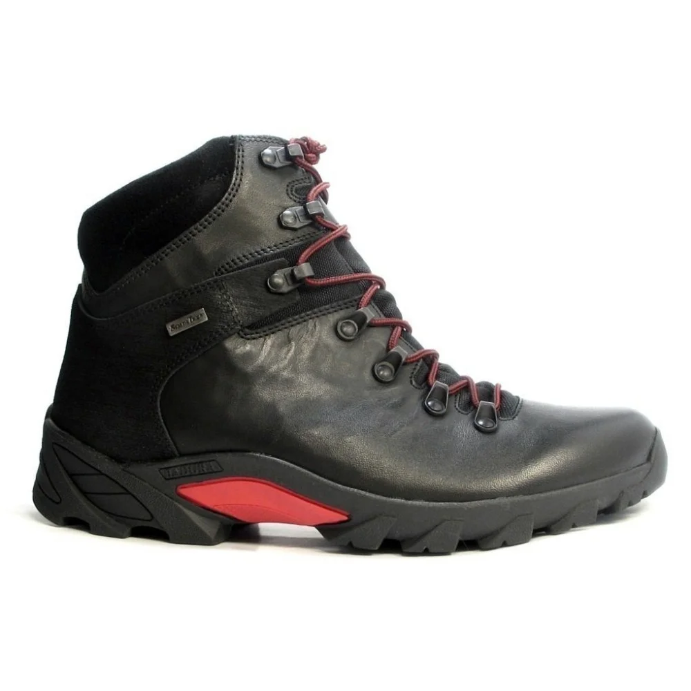 Men's black boots winter Badura (Poland) model 4299