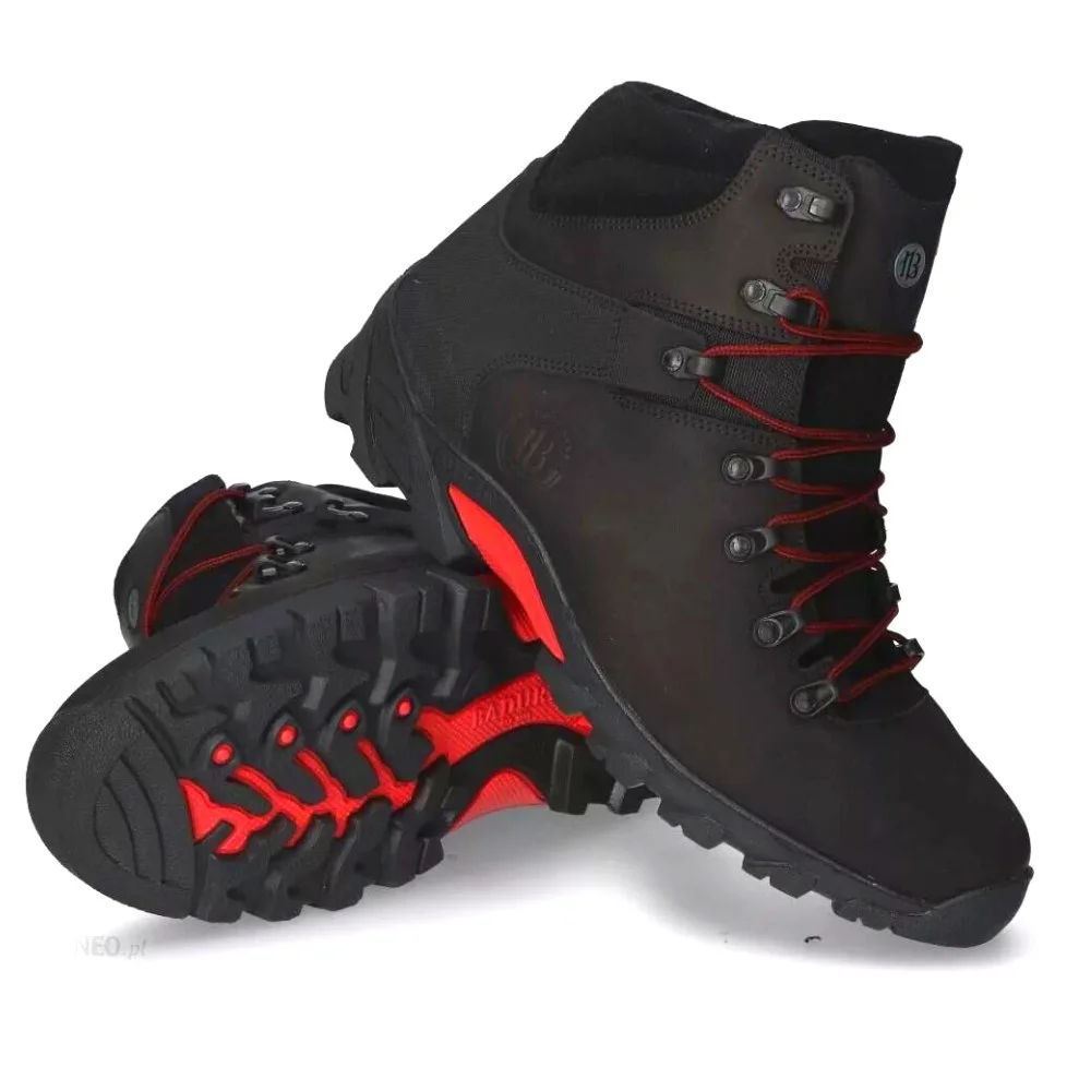 Men's black boots winter Badura (Poland) model 4299