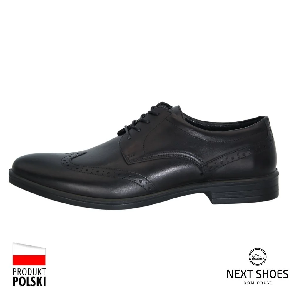 Shoes man's black Wojas (Poland) model 4317