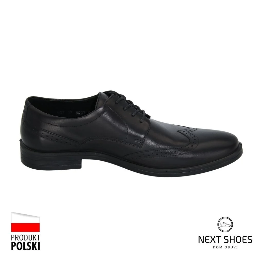 Shoes man's black Wojas (Poland) model 4317