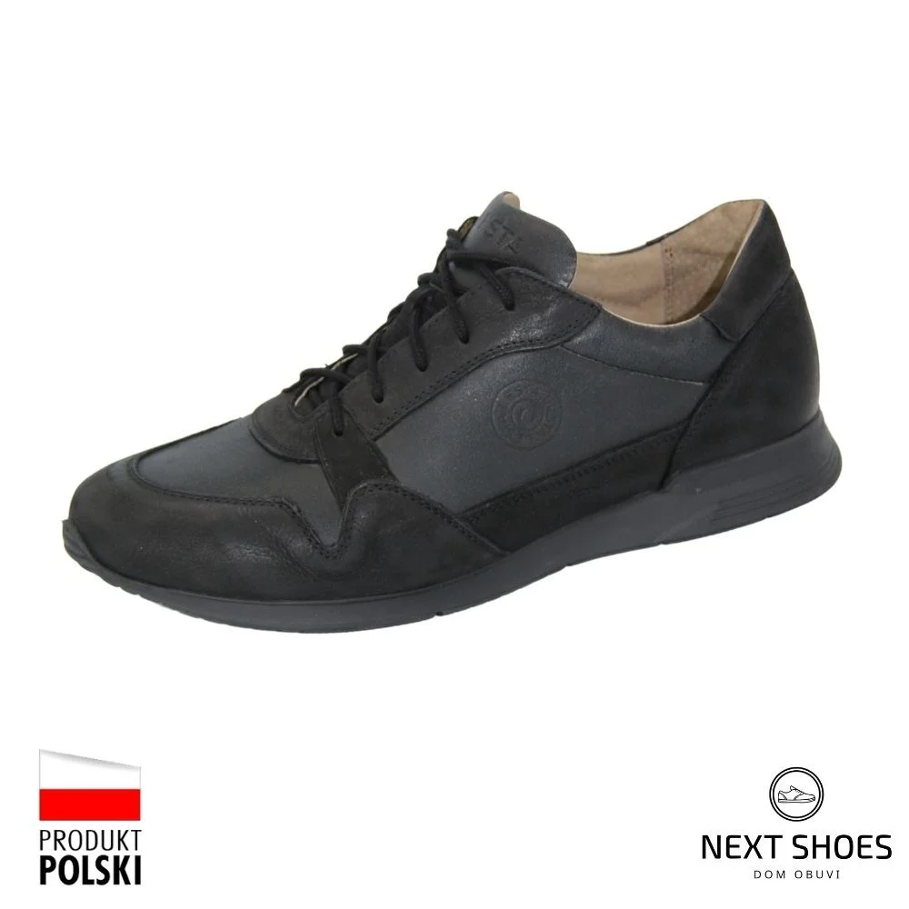 Sneakers man's black Lesta (Poland) model 4902
