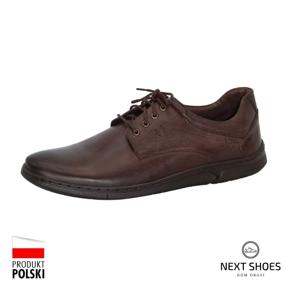 Туфлі чоловічі коричневі PAN (Польща) модель 4645