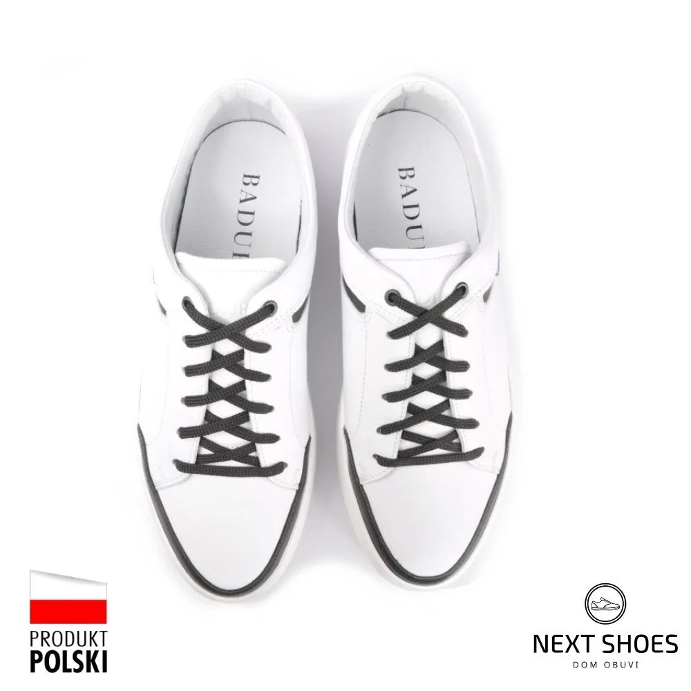 Sneakers man's white BADURA (Poland) model 4767