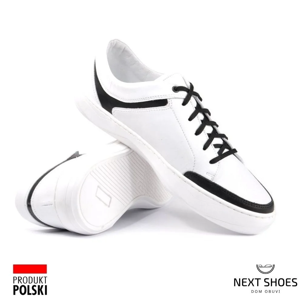 Sneakers man's white BADURA (Poland) model 4767