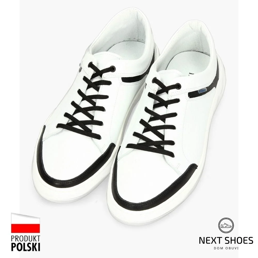 Sneakers man's white BADURA (Poland) model 4767