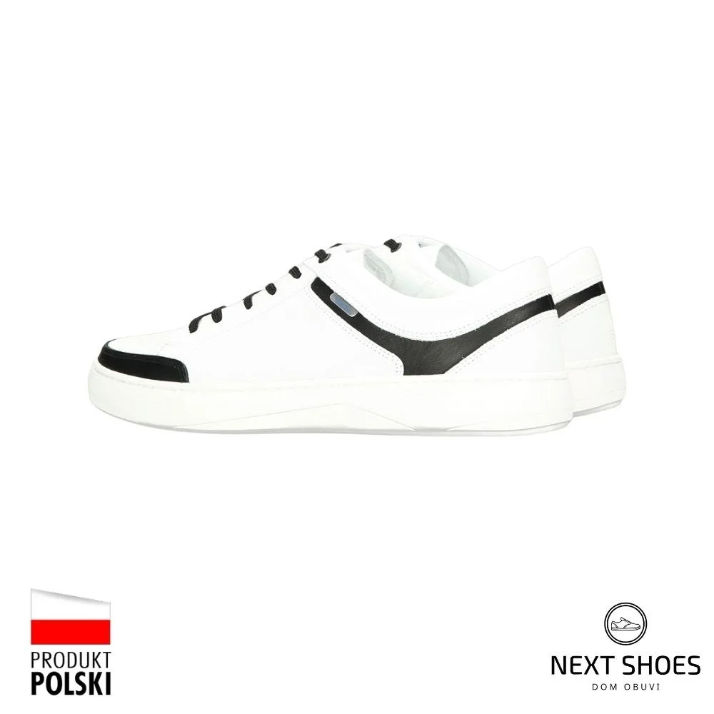 Sneakers man's white BADURA (Poland) model 4767