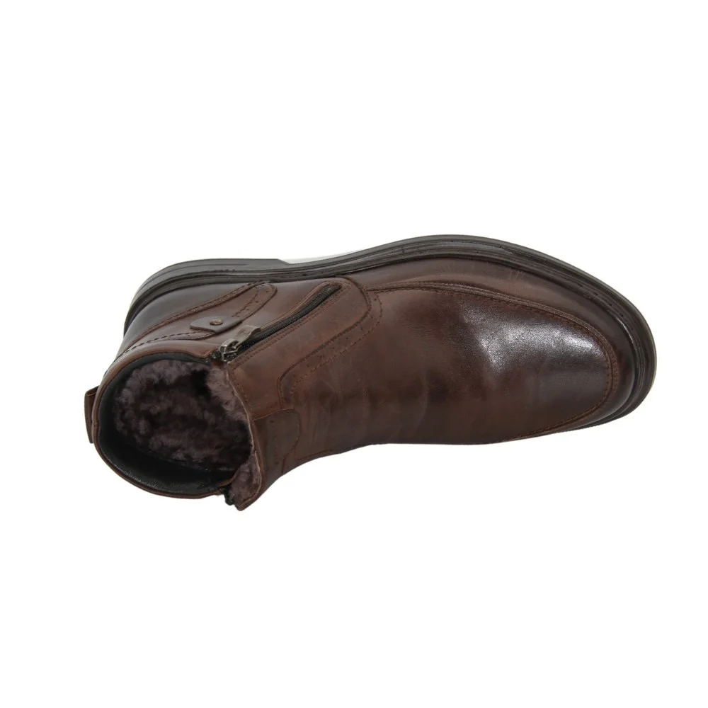 Giorgio Minardi 1348 - коричневі зимові черевики з двома блискавками