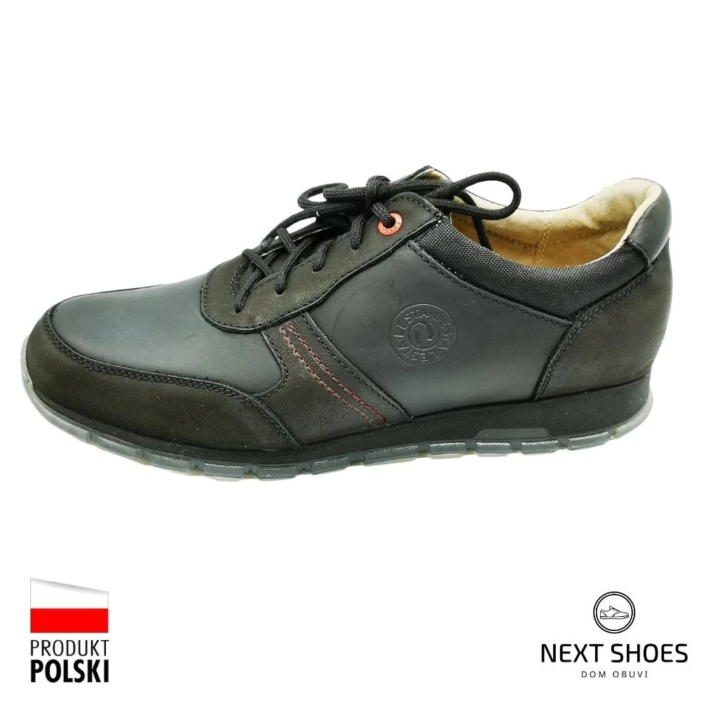 Кросівки чоловічі чорні Lesta (Польща) модель 4907