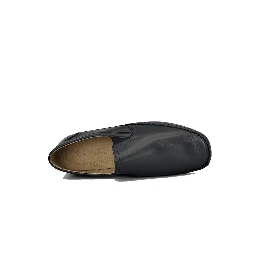 Moccasins man's black Lesta (Poland) model 5020