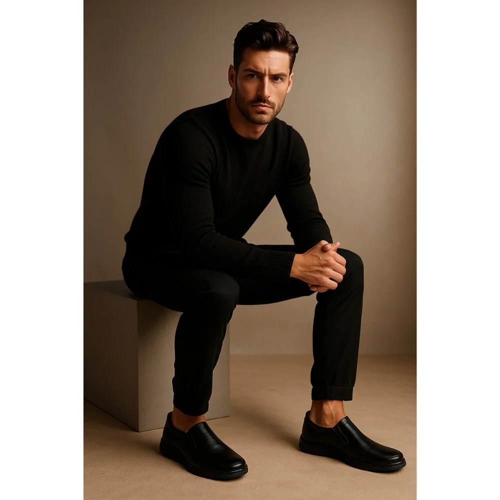 Men's black comfort shoes Giorgio Minardi (Poland) model 5203