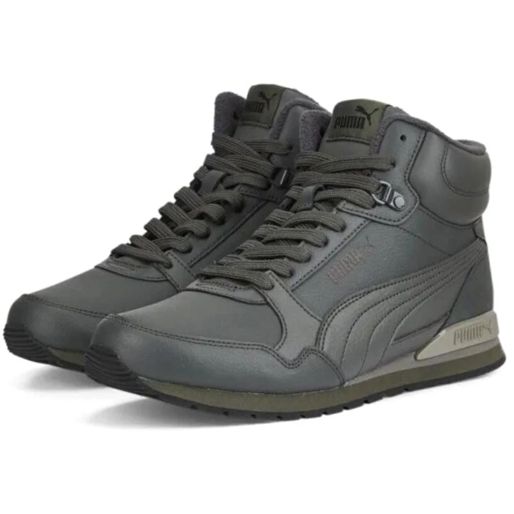 Buy men's gray Puma ST Runner V3 Mid L boots 387638 02 Dark Shadow