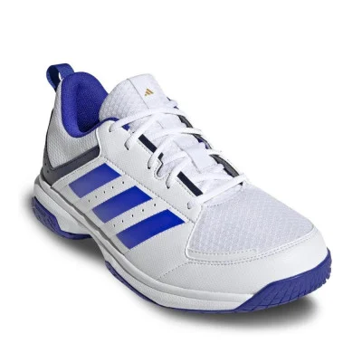 Мужские белые с синим кроссовки ADIDAS Ligra 7 Indoor Shoes HQ3516 5357
