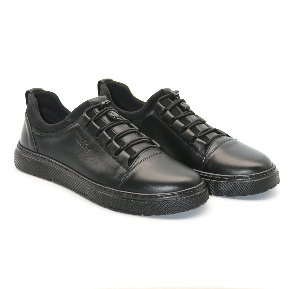 Купити чоловічі чорні шкіряні кросівки Giorgio Minardi C21B-373 5377-5065