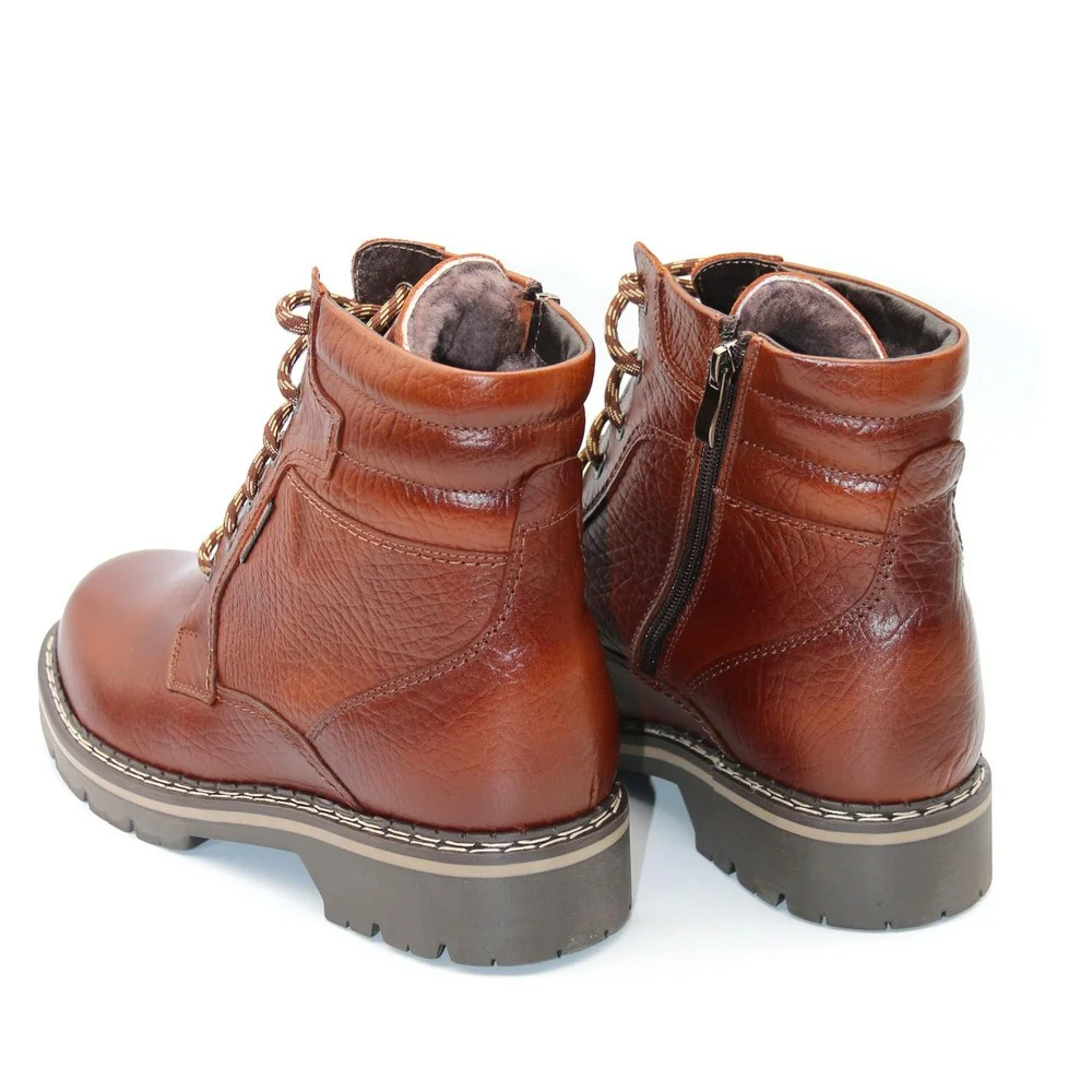 Зимние кожаные ботинки на натуральной шерсти Giorgio Minardi (Польша) модель 5383